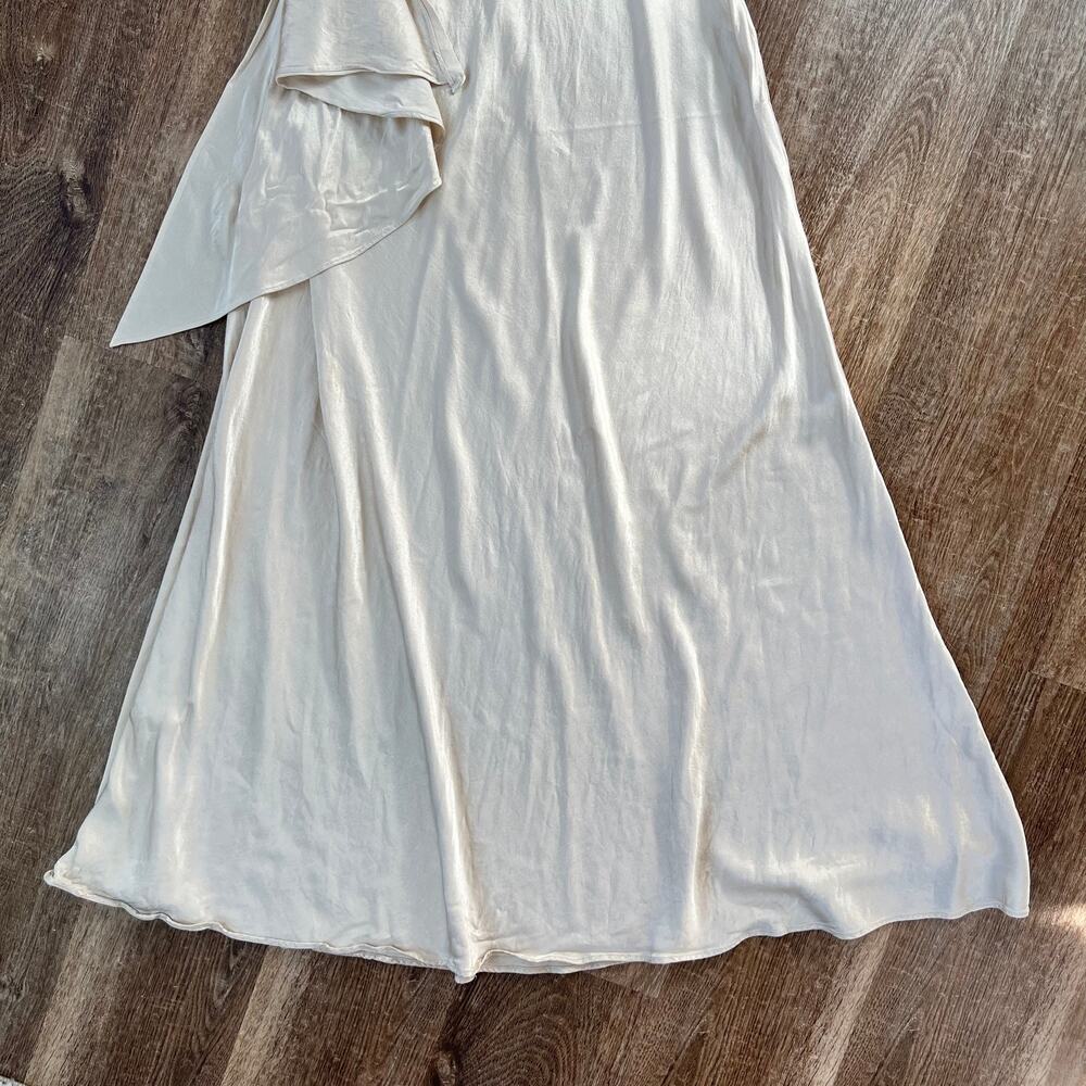 Meshki Calliope One Shoulder Maxi Dress Champagne Bridesmaids Dress - Picture 5 of 7